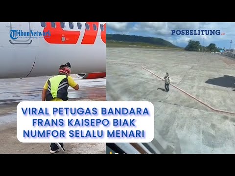 VIRAL Petugas Bandara Frans Kaisepo Biak Numfor Selalu Menari Saat Pesawat Take Off