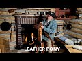 Making an 18'th Century Leather Pony | BODGER | SADDLE STITCH | LEATHER BAG | COLONIAL HISTORY |
