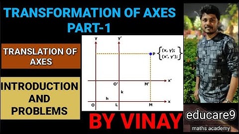 TRANSFORMATION OF AXES PART-1| INTRODUCTION TO TRANSILATION OF AXES | MATHS-1B [IPE]  | BY VINAY