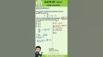 GATE BT 2025 Question 13 | Must-Know Solution