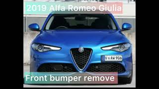 2019 Alfa Romeo Giulia front bumper remove