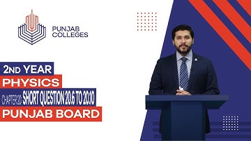 PGC Lectures-Inter Part II-Punjab Board-Physics - Chapter 20 - Short Question 20.6 to 20.10