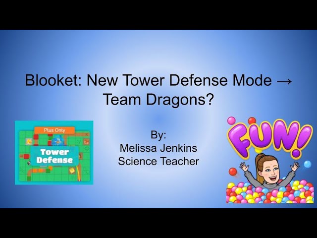 Blooket Teacher Tutorial  Tower Defense! - video Dailymotion