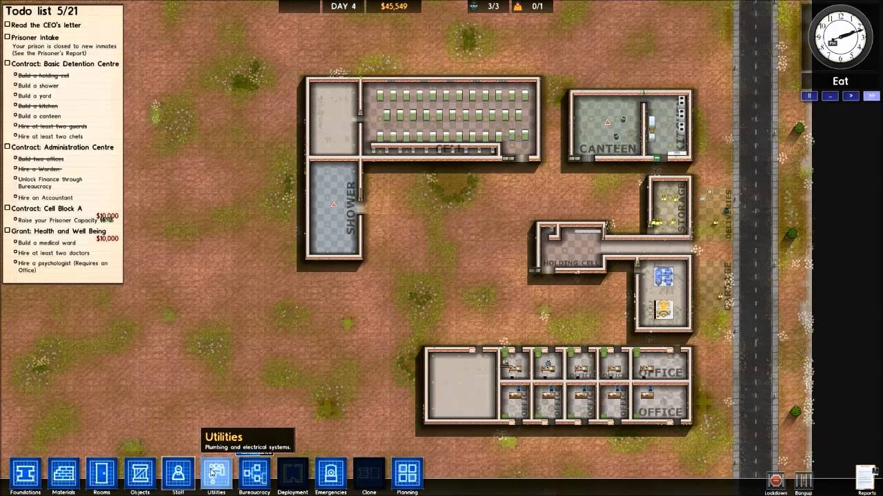 [ASMR] Prison Architect 02 - Chewing gum - Whispering