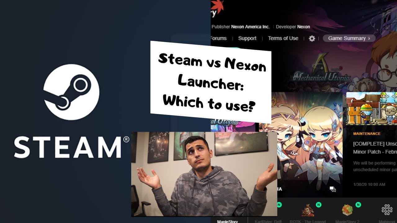 Maplestory: Steam vs Nexon Launcher