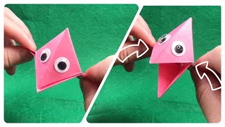 Paper Bird that can BITE! Super easy and FUN origami!DIY Moving Paper Toy!