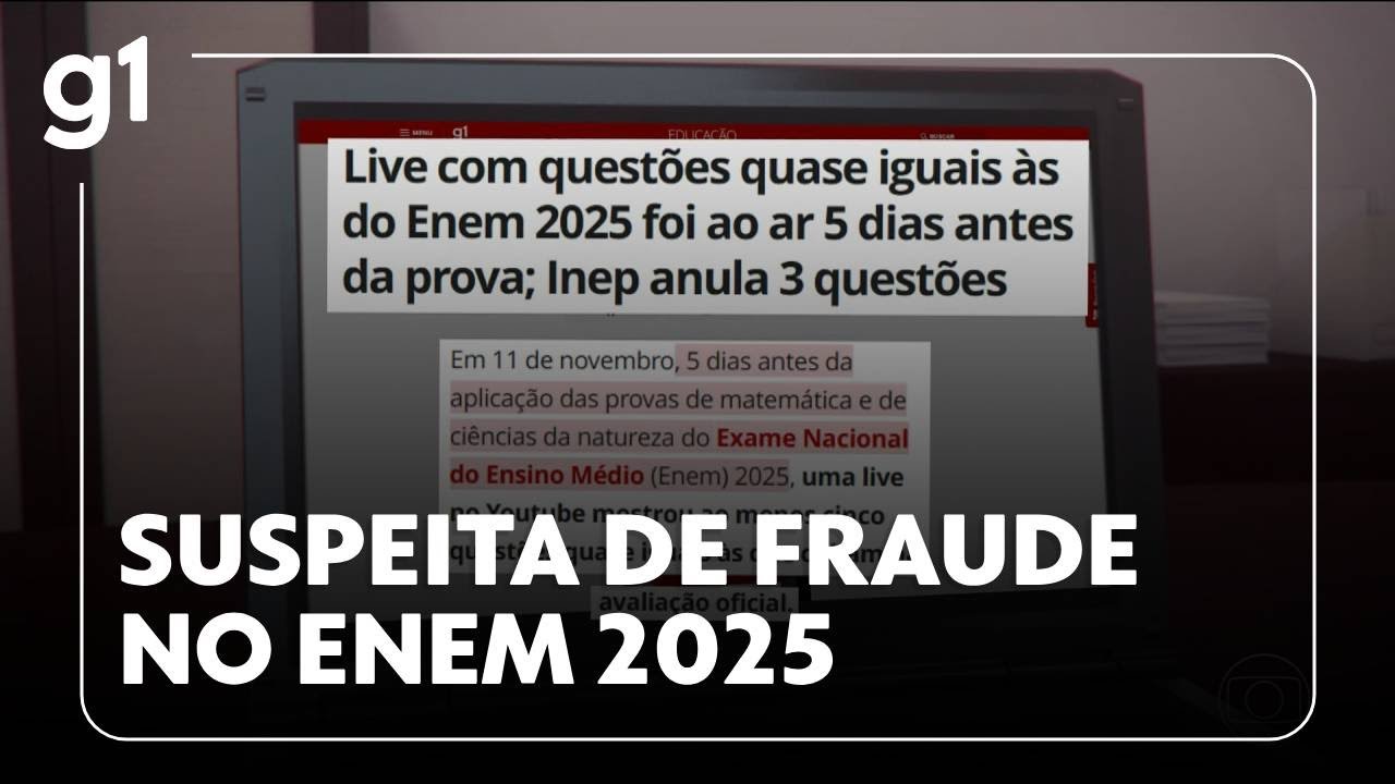 Jornal Hoje: Ministério da Educação anula 3 questões do Enem 2025 e aciona PF por suspeita de fraude