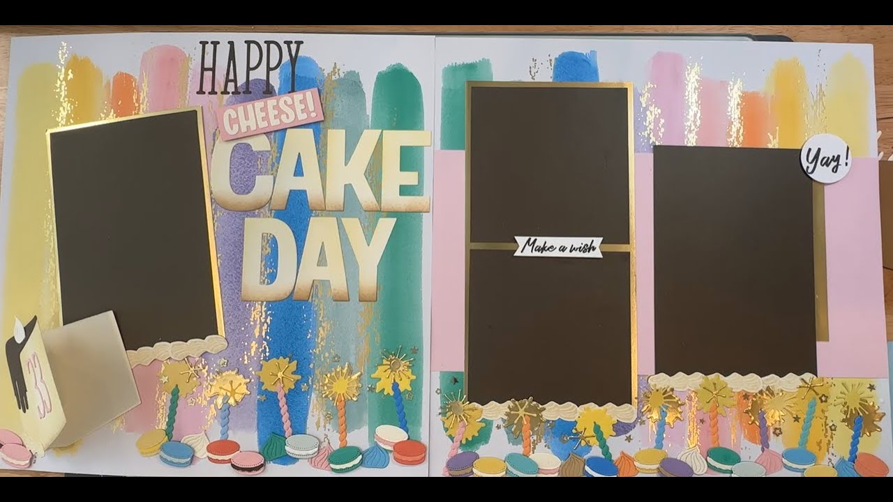 01/30/26  Stampin' Up! Cake Day bundle used for a fun birthday scrapbook layout
