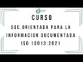 Sistemas de Gestión de la Calidad - Orientada para la información documentada ISO 10013:2021