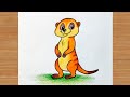 How To Draw A Meerkat 🦦 Easy | Step-by-Step Drawing Tutorial | Art Tutorial |  Art Is My Soul🤗