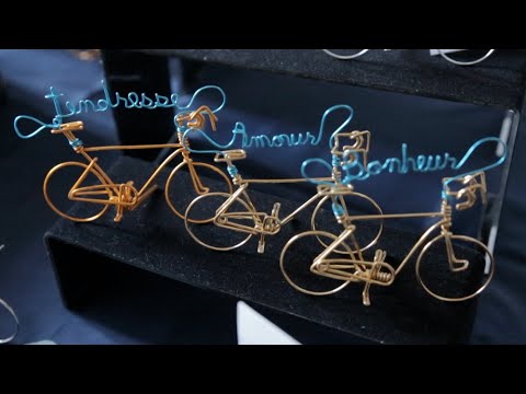 Vélo miniature en fil métallique fabriqué à la main, neuf 