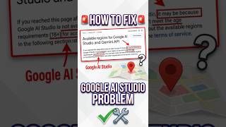Available regions for Google Al Studio and Gemini API | Age 18+ Problem In Google Studio