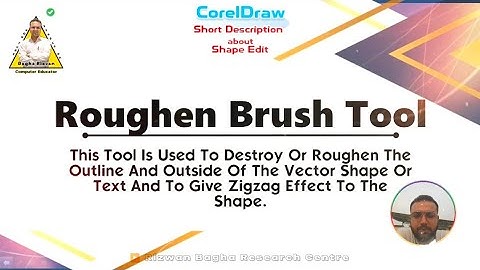 Roughen Brush Tool in CorelDraw, Roughen Brush Tool used in English, CorelDraw tutorial video
