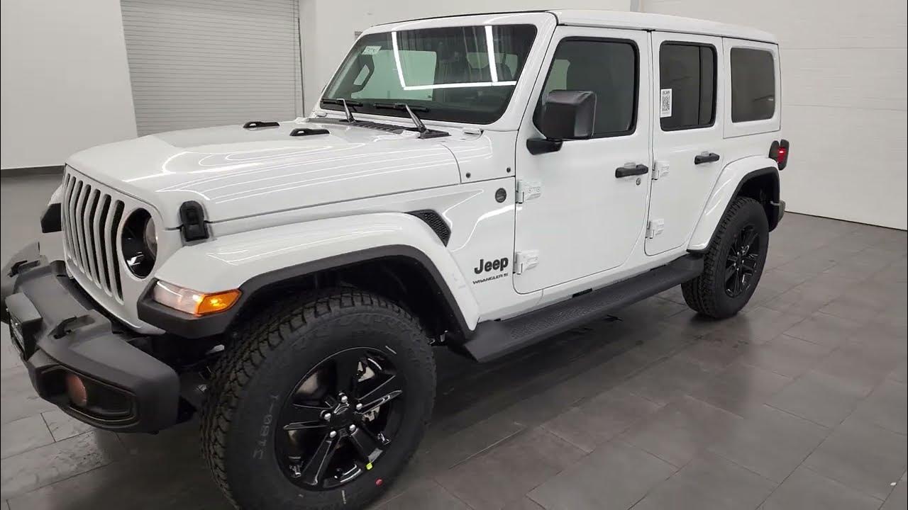 2023 JEEP WRANGLER 4 DOOR SAHARA ALTITUDE WHITE CLEARCOAT 4K WALKAROUND  23J31 SOLD! - YouTube