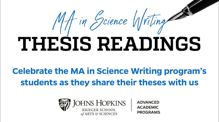 Celebrate the MA in Science Writing program's students as they read their Thesis projects.