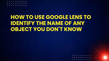 How to use Google Lens to identify the name of any object you don