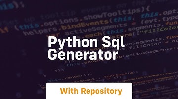 python sql generator