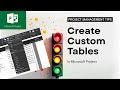 How To Make Custom Tables in Microsoft Project Fast!