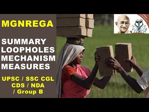 MGNREGA Scheme explained for UPSC / IAS / SSC CGL / CDS / NDA