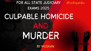 Difference Between Culpable Homicide And Murder||Mains Question Analysis|| HPJS,RJS, MPJS, DJS,