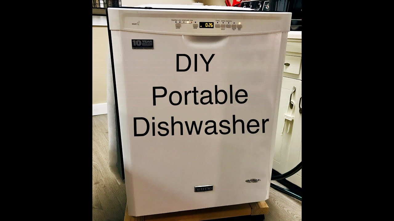 converting portable dishwasher to built in