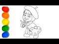 Cute naughty masha 🌈 Drawing, Painting and Coloring For Kids and Toddlers_ Easy Drawing