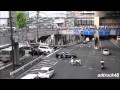 白バイの前でタクシーが乗用車に追突する事故発生！ Traffic accidents in Japan