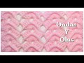 Puntada “Ondas y olas” en realce para mantas de bebé en gancho fácil y rápido |Crochet for Baby #149