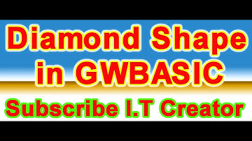 Diamond shape in GWBASIC By Sir Ali Raza