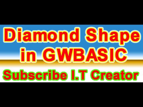 Diamond shape in GWBASIC By Sir Ali Raza