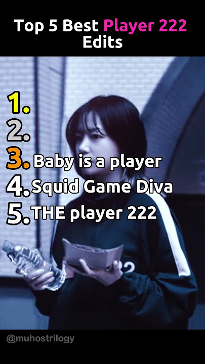 Top 5 Best Player 222 Edits | Squid Game 3 #squidgame3 #edit #player222