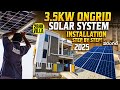How to Install 3.5KW Ongrid Solar System | Step-By-Step Installation for 2bhk Villa