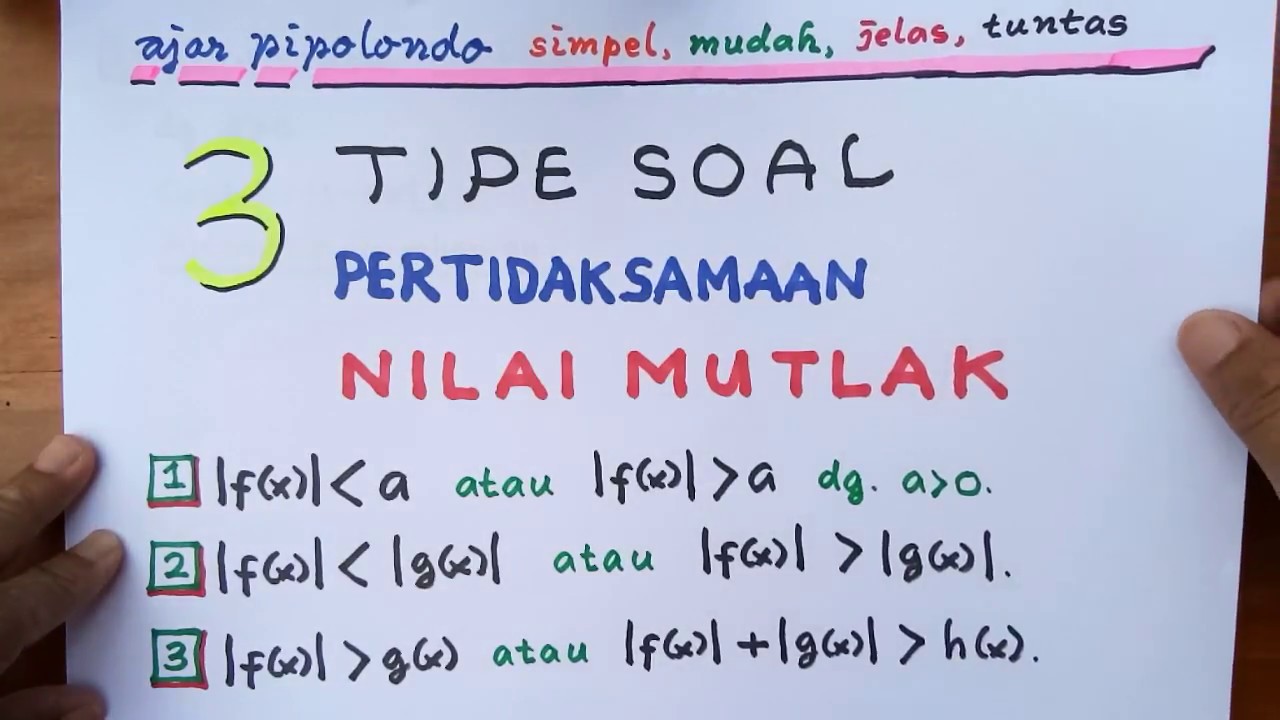 Persamaan Nilai Mutlak Linear 4 By Ajar Pipolondo