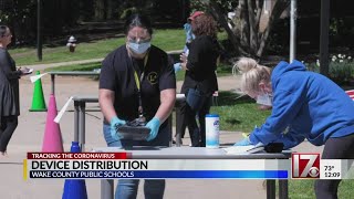 WCPSS distributes laptops to students
