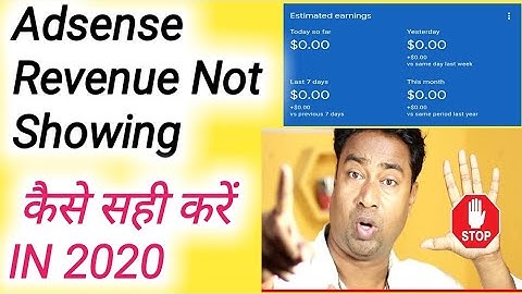 estimated earnings not showing in  adsense problem solved/hindi
