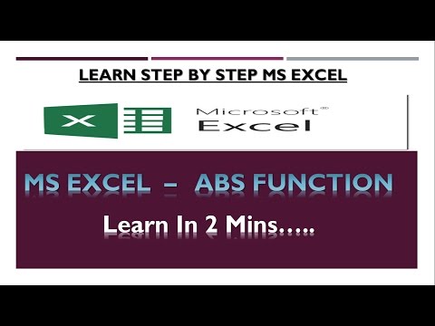 What is ABS Functions In Excel