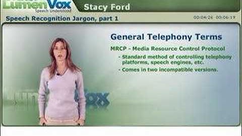 Speech Recognition Jargon, part 1