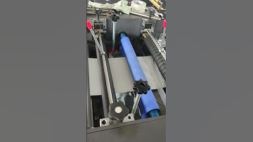 roll to roll perforated pre-opened courier bag on roll making machine demo running before to Mexico