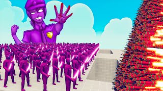 100x PURPLE GUY + 1x GIANT vs 3x EVERY GOD - Totally Accurate Battle Simulator TABS