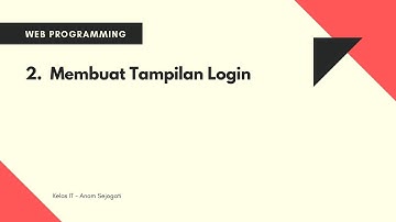 Tutorial Web Bootstrap jQuery 2 : Membuat Tampilan Login