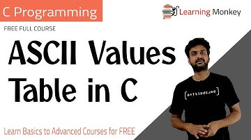 ASCII Values Table in C || Lesson 28.2 || C Programming || Learning Monkey ||