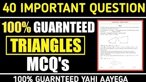 Class 10 Maths Chapter 6 Important Questions | Triangles Most Important MCQ | Cbse Term 1 Exam