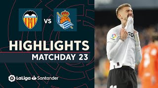 Highlights Valencia CF vs Real Sociedad (1-0)