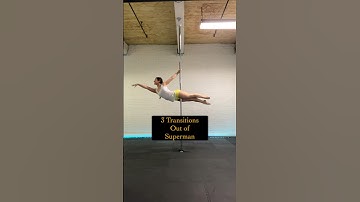3 Transitions out of the pole dance move Superman // how to do superman pole move #polefitness