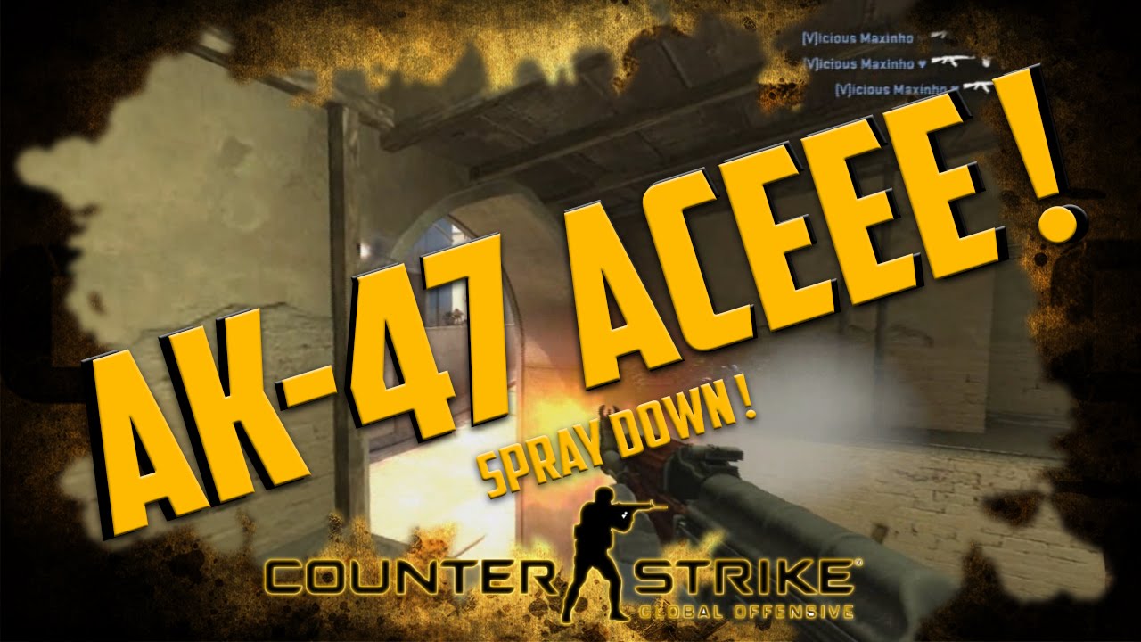 CS:GO - COOL ACE ON MIRAGE! AK-47 SPRAY DOWN! - YouTube