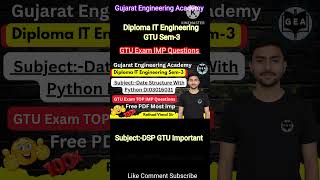 💥Data Structure With Python IMP Questions 2025🔥| Diploma IT Sem-3 💯 | GTU Exam Most IMP📘✨#gtuimp2025