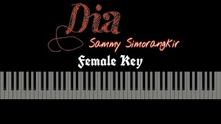 Dia  Sammy Simorangkir karaoke Piano  Female Key