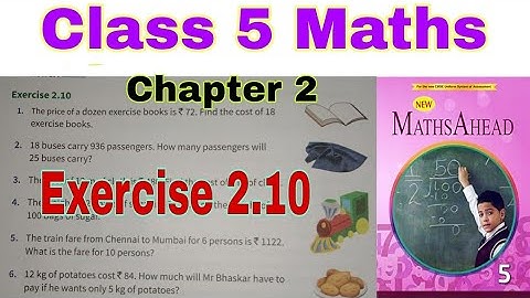 Class 5 Maths Ahead Exercise 2.10 | Maths Ahead | Unitary Method | Operations with Large Numbers