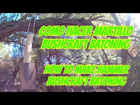 Como hacer Martillo Bushcraft para Batoning/ (How to Make Hammer Bushcraft Batoning) tutoriales de cejas