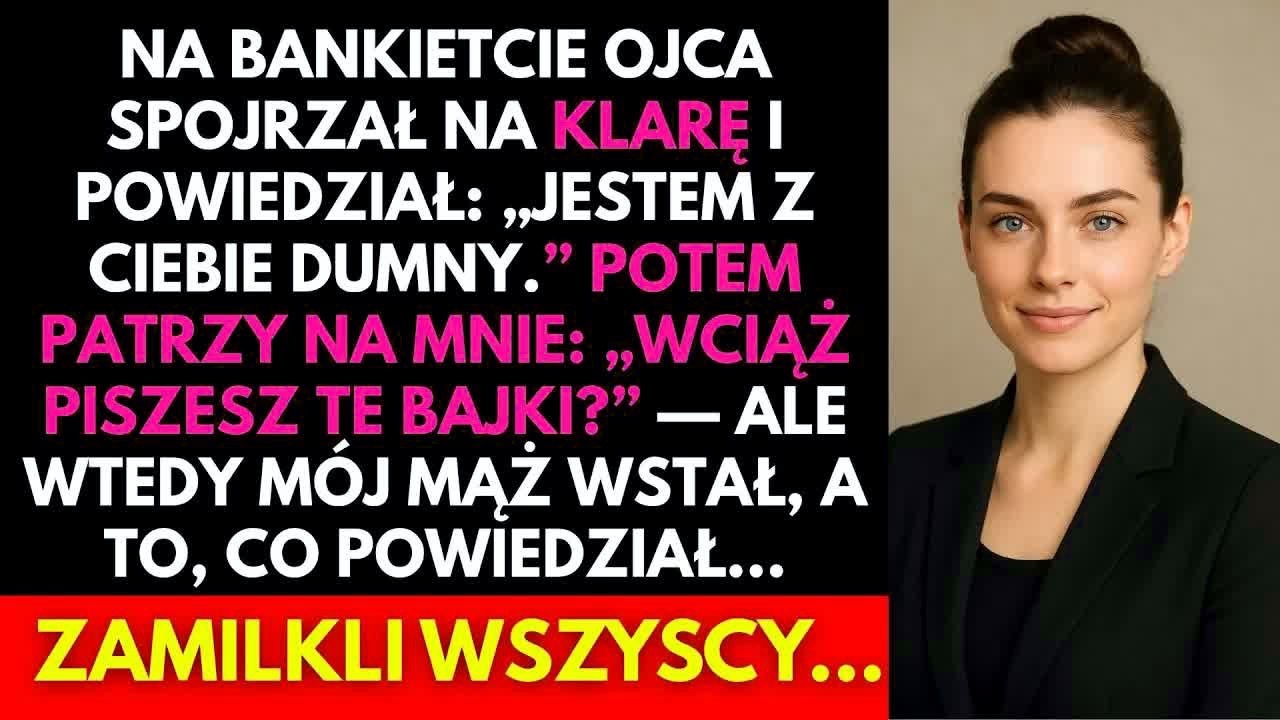 „Wciąż Piszesz Te Bajki？” — Ojciec Upokorzył Mnie Publicznie… Ale Mój Mąż Go Zatrzymał